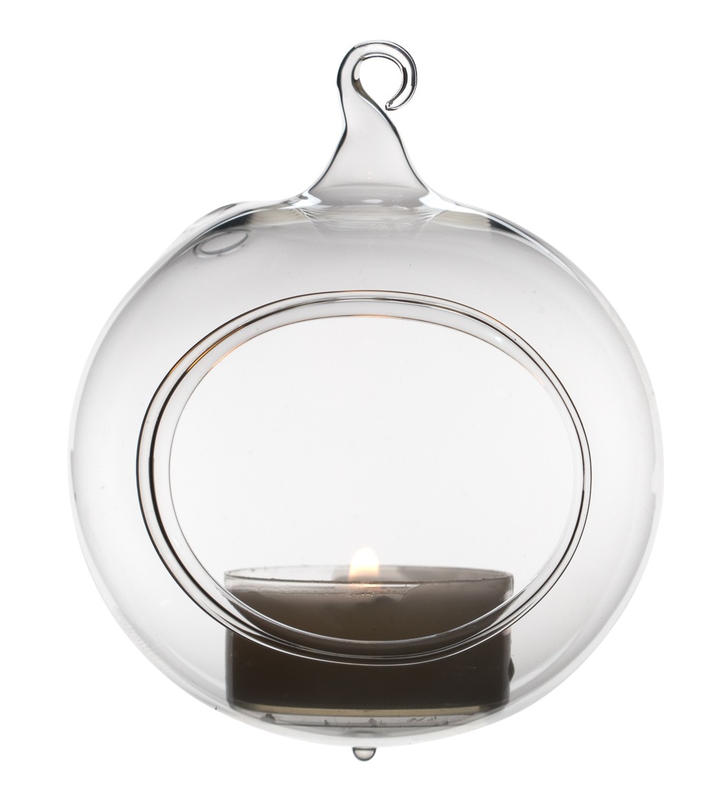 Windlicht Teelicht Kugel für Weihnachtsbaum 8cm 1 St. Windlicht