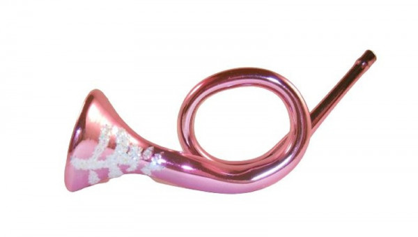 Trompete - Horn pink Christbaumschmuck Glas