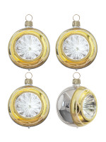 Reflexkugeln 4 Stück  gold Durchm. 7cm Lauschaer- Glasartikel Reflexkugeln 4 Stück  gold Durchm. 7cm Lauschaer- Glasartikel