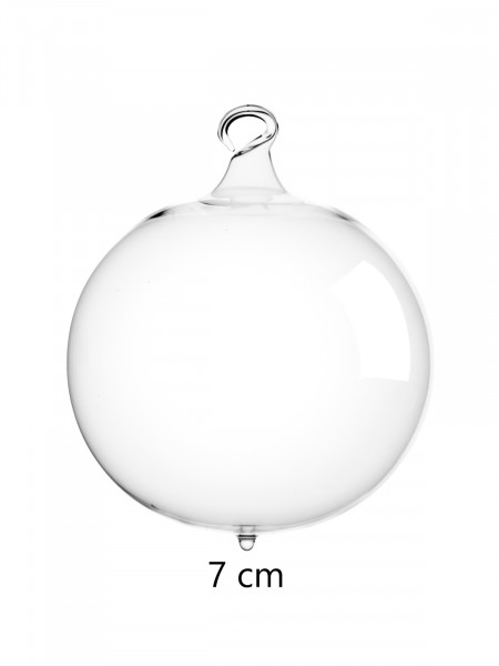 Christbaumschmuck Kugel Klarglas 7cm 4Stück Lauschaer Glasartikel