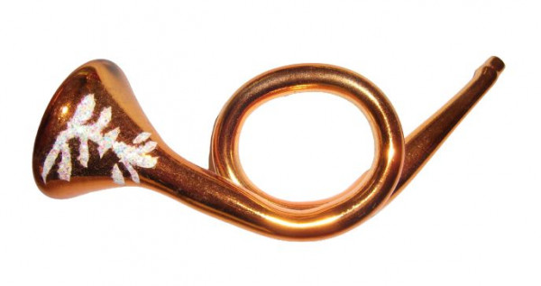 Trompete - Horn kupfer Christbaumschmuck Glas