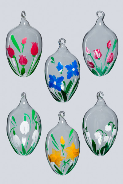 Ostereier- Set Blumenmotive 6 Stück