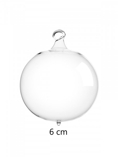 Christbaumschmuck Kugel Klarglas 6cm  5Stück Lauschaer Glasartikel