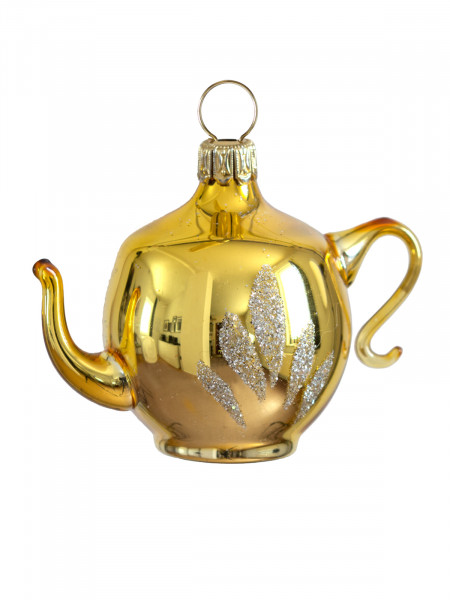 Christbaumschmuck Teekännchen gold