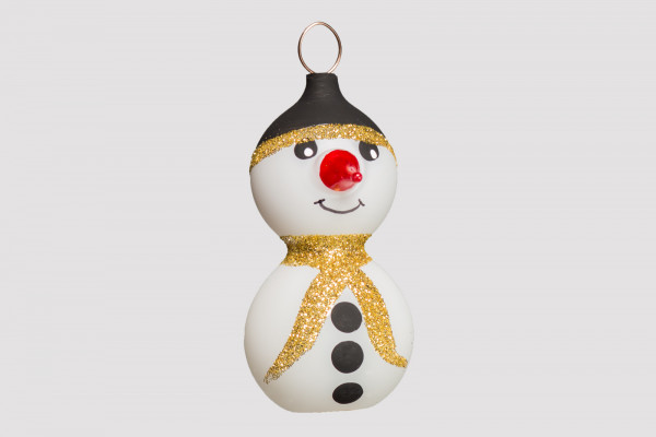 Christbaumschmuck Schneemann gold mundgeblasen Lauschaer- Glasartikel