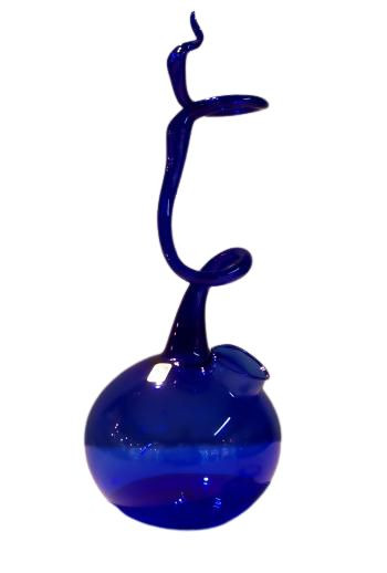 Rosenvase kobaltblau Lauschaer- Glasartikel