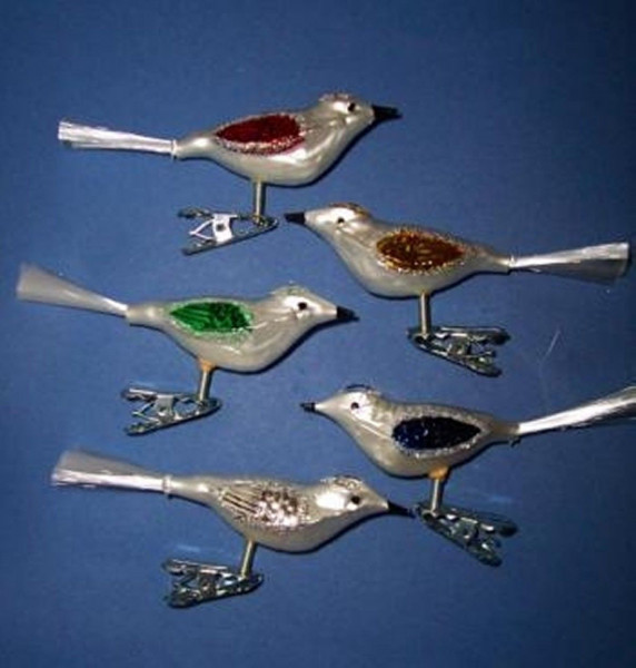 Vogel Set 5 Stück bunt H
