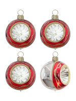 Reflexkugeln 4 Stück rot Durchm. 7cm Lauschaer- Glasartikel Reflexkugeln 4 Stück rot Durchm. 7cm Lauschaer- Glasartikel