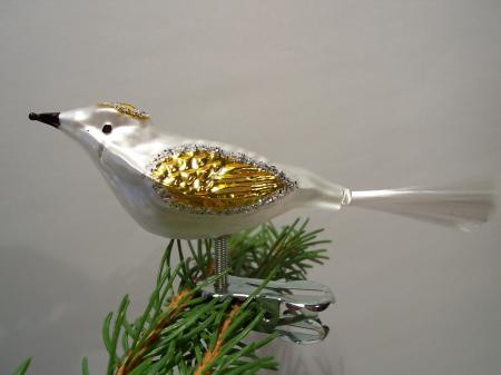 Vogel  silber-gold H