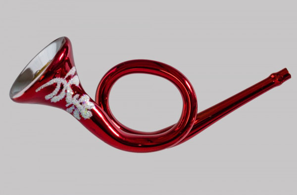Trompete - Horn rot Christbaumschmuck Glas