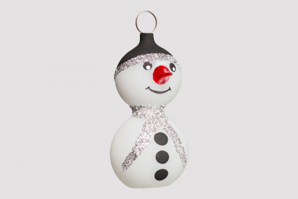 Christbaumschmuck Schneemann silber mundgeblasen Lauschaer- Glasartikel