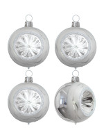 Reflexkugeln 4 St. silber Durchm. 7cm Lauschaer- Glasartikel Reflexkugeln 4 St. silber Durchm. 7cm Lauschaer- Glasartikel