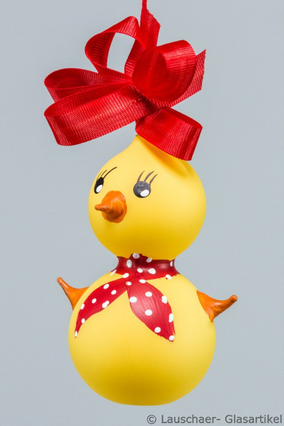 Osterschmuck Glasküken rot Lauschaer- Glasartikel