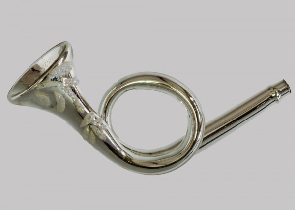 Trompete - Horn silber Christbaumschmuck 2.Wahl