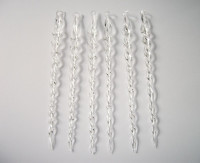 Eiszapfen Klarglas Massivglas 6 St. Lauschaer- Glasartikel Eiszapfen Klarglas Massivglas 6 St. Lauschaer- Glasartikel